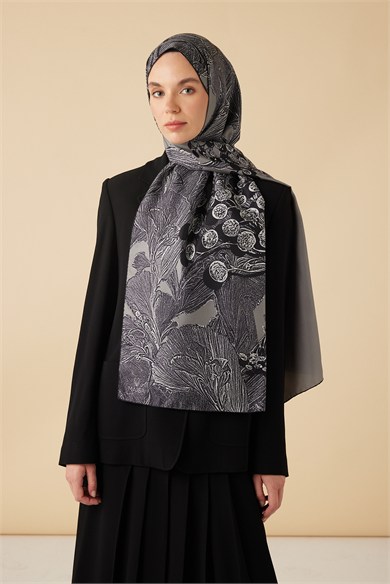 EFNA MULBERRY İPEK ŞAL 70*190 CM - AÇIK GRİ