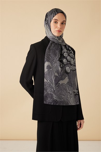EFNA MULBERRY İPEK ŞAL 70*190 CM - AÇIK GRİ