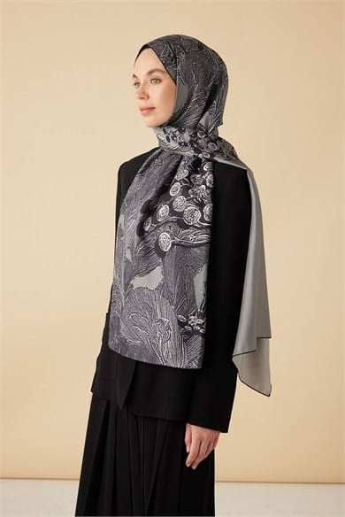 EFNA MULBERRY İPEK ŞAL 70*190 CM - AÇIK GRİ