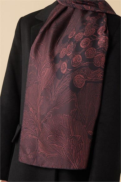 EFNA MULBERRY İPEK ŞAL 70*190 CM - BORDO