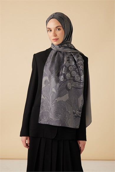 EFNA MULBERRY İPEK ŞAL 70*190 CM - GRİ
