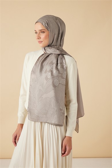 EFNA MULBERRY İPEK ŞAL 70*190 CM - VİZON