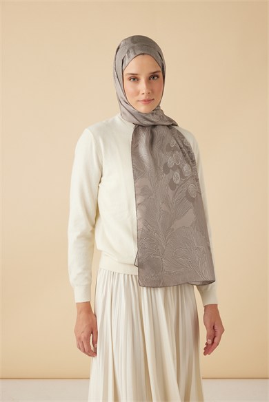 EFNA MULBERRY İPEK ŞAL 70*190 CM - VİZON