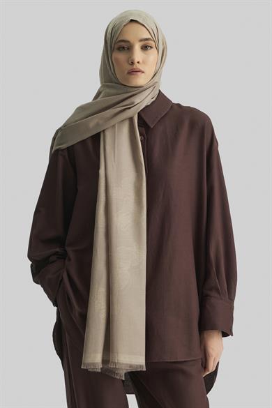 EFRAZ PAMUK İPEK ŞAL-BEJ