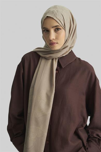 EFRAZ PAMUK İPEK ŞAL-BEJ