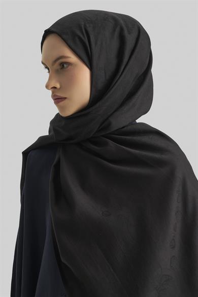 EFRAZ PAMUK İPEK ŞAL-SİYAH