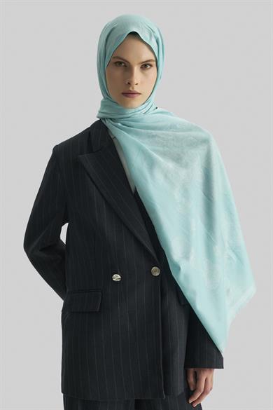 EFRAZ PAMUK İPEK ŞAL-TURKUAZ
