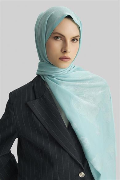 EFRAZ PAMUK İPEK ŞAL-TURKUAZ