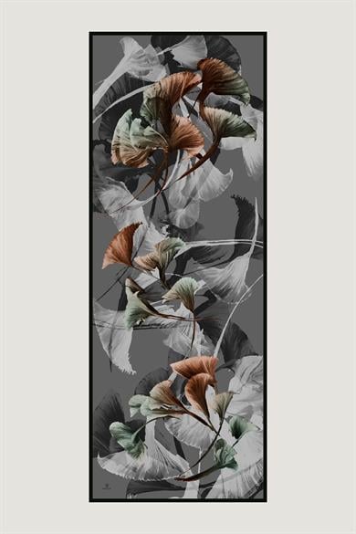 EFZA KREP İPEK ŞAL 70*190 CM - GRİ