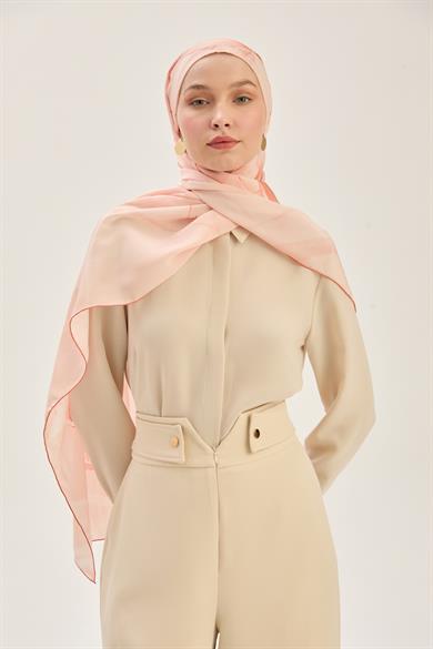 EFZA KREP İPEK ŞAL 70*190 CM - TURUNCU