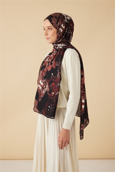 ELAN YÜN İPEK KAŞMİR ŞAL 70*200 CM - BORDO