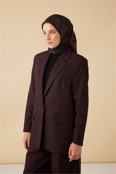 EVA TİVİL İPEK EŞARP 90*90 CM - BORDO