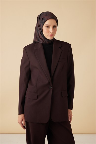 EVA TİVİL İPEK EŞARP 90*90 CM - BORDO