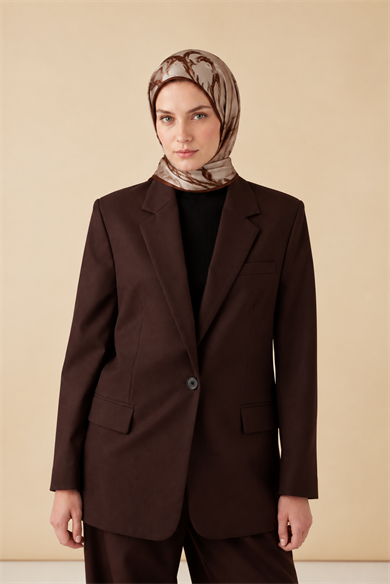 EVA TİVİL İPEK EŞARP 90*90 CM - CAMEL