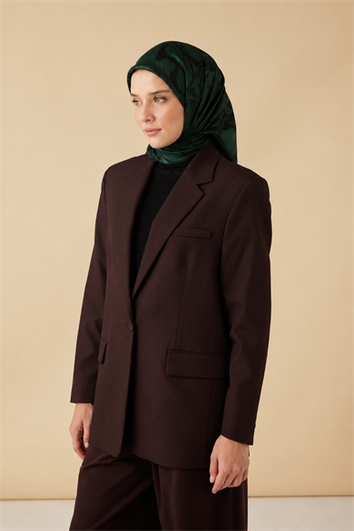 EVA TİVİL İPEK EŞARP 90*90 CM - KOYU YEŞİL