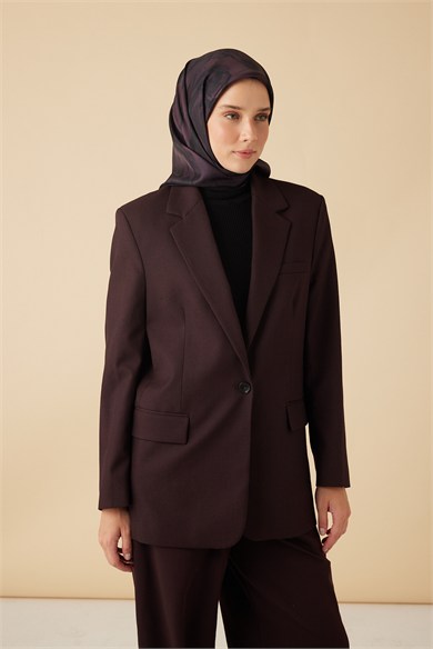 EVA TİVİL İPEK EŞARP 90*90 CM - MÜRDÜM