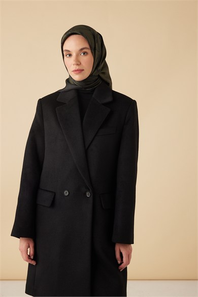 EVA TİVİL İPEK EŞARP 90*90 CM - ZEYTİN