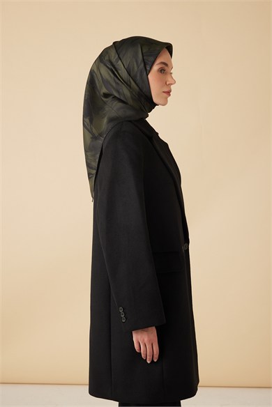 EVA TİVİL İPEK EŞARP 90*90 CM - ZEYTİN