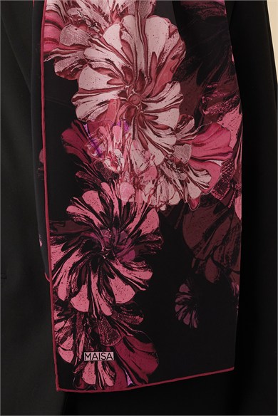 EZGİN KREP İPEK ŞAL 70*190 CM - FUŞYA