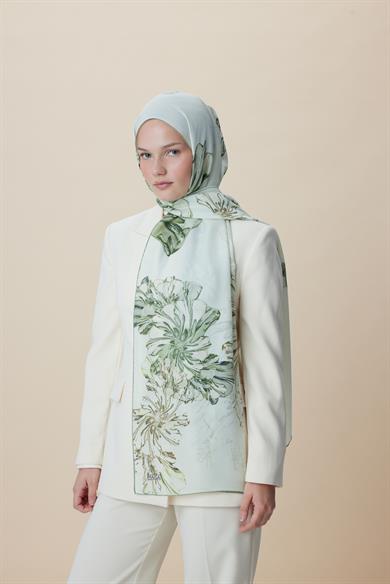 EZGİN PAMUK İPEK ŞAL 70*190 CM - AÇIK YEŞİL
