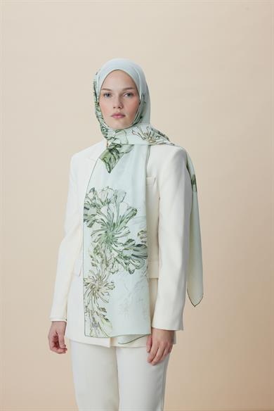 EZGİN PAMUK İPEK ŞAL 70*190 CM - AÇIK YEŞİL