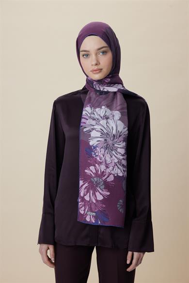 EZGİN PAMUK İPEK ŞAL 70*190 CM - MOR