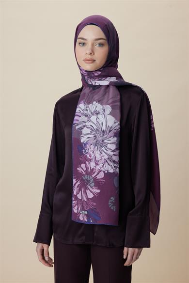 EZGİN PAMUK İPEK ŞAL 70*190 CM - MOR