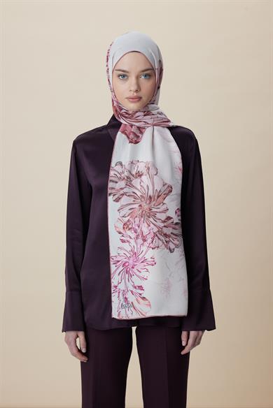 EZGİN PAMUK İPEK ŞAL 70*190 CM - PUDRA PEMBE