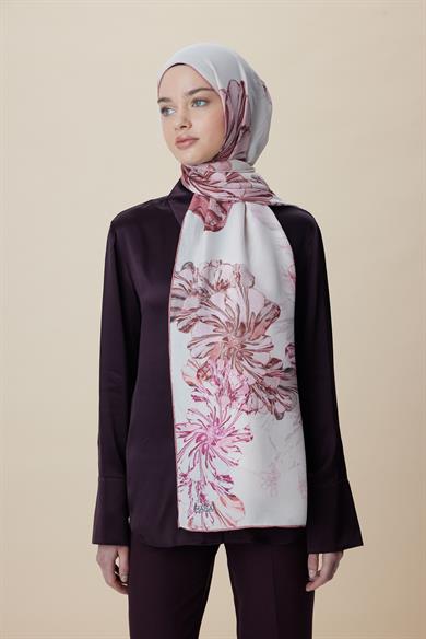 EZGİN PAMUK İPEK ŞAL 70*190 CM - PUDRA PEMBE