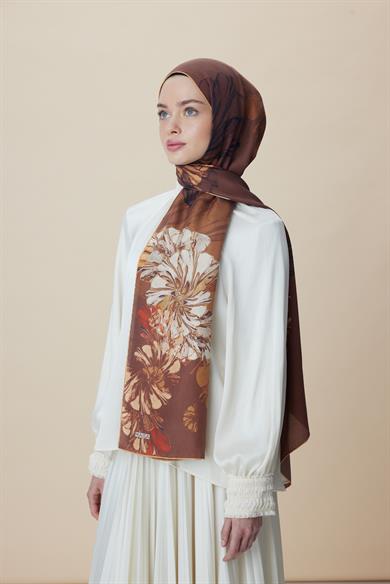 EZGİN PAMUK İPEK ŞAL 70*190 CM - TARÇIN