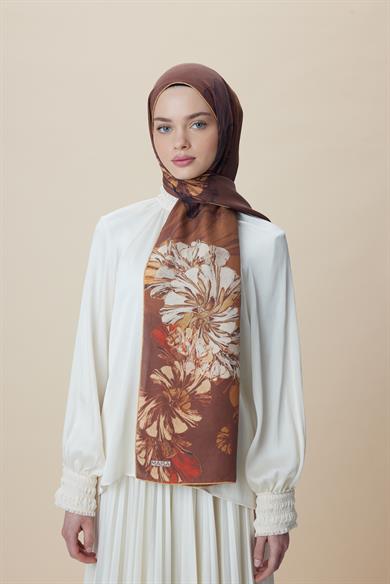 EZGİN PAMUK İPEK ŞAL 70*190 CM - TARÇIN
