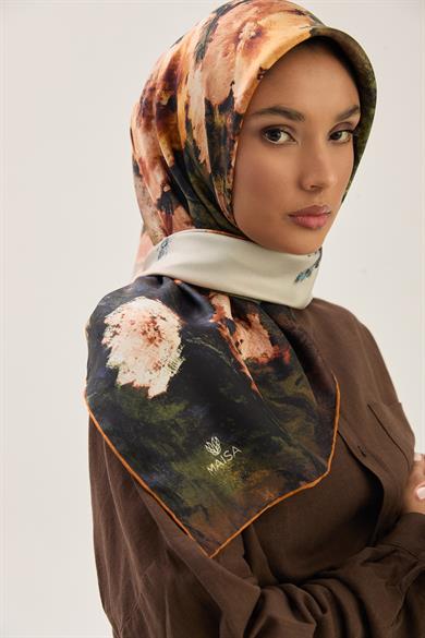 FAM TİVİL İPEK EŞARP 90*90 CM - SARI