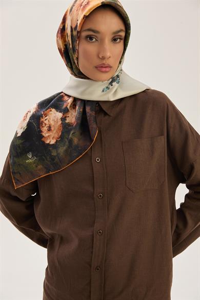 FAM TİVİL İPEK EŞARP 90*90 CM - SARI