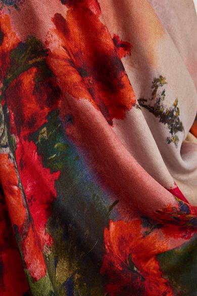 FAM YÜN İPEK EŞARP 110*110 CM - YEŞİL