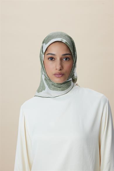 FARAH MULBERRY İPEK EŞARP 90*90 CM - AÇIK HAKİ