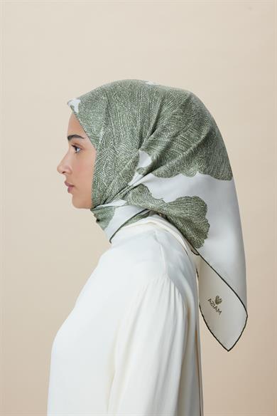 FARAH MULBERRY İPEK EŞARP 90*90 CM - AÇIK HAKİ