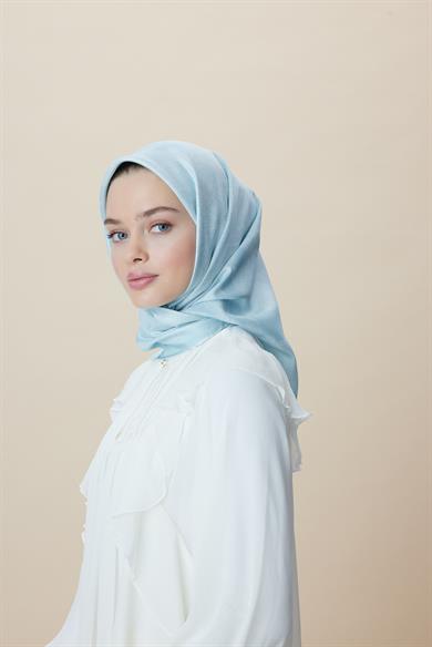 FARAH MULBERRY İPEK EŞARP 90*90 CM - AÇIK MAVİ