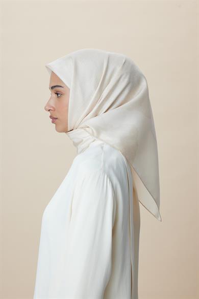 FARAH MULBERRY İPEK EŞARP 90*90 CM - AÇIK PUDRA