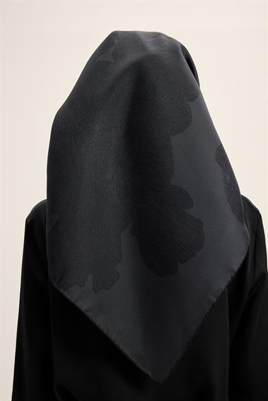 FARAH MULBERRY İPEK EŞARP 90*90 CM - ANTRASİT