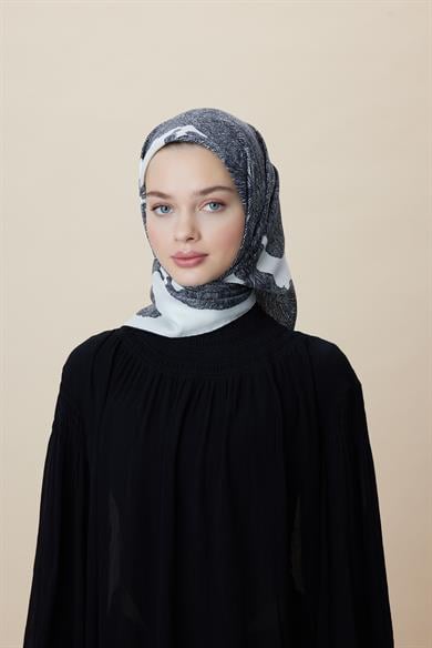 FARAH MULBERRY İPEK EŞARP 90*90 CM - DUMAN