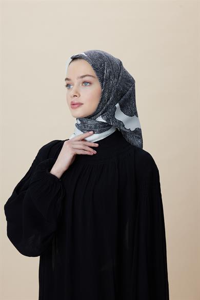FARAH MULBERRY İPEK EŞARP 90*90 CM - DUMAN