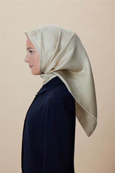 FARAH MULBERRY İPEK EŞARP 90*90 CM - GOLD