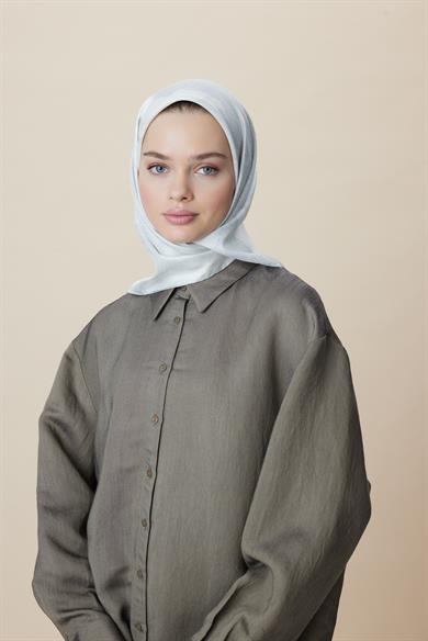 FARAH MULBERRY İPEK EŞARP 90*90 CM - GÜMÜŞ