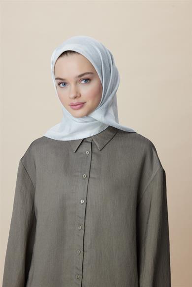 FARAH MULBERRY İPEK EŞARP 90*90 CM - GÜMÜŞ