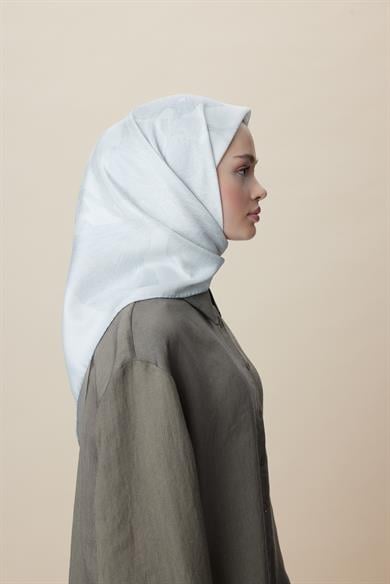 FARAH MULBERRY İPEK EŞARP 90*90 CM - GÜMÜŞ