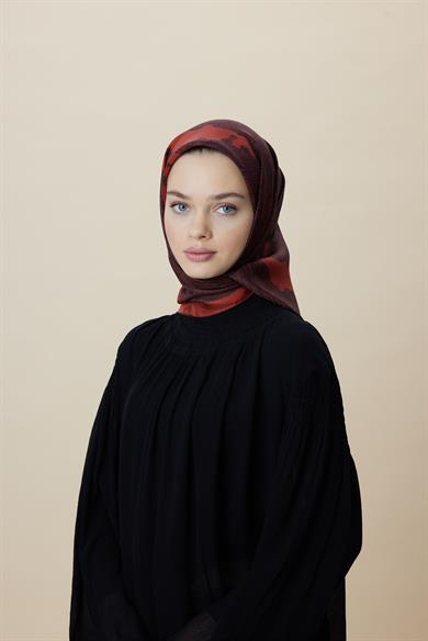 FARAH MULBERRY İPEK EŞARP 90*90 CM - KIRMIZI