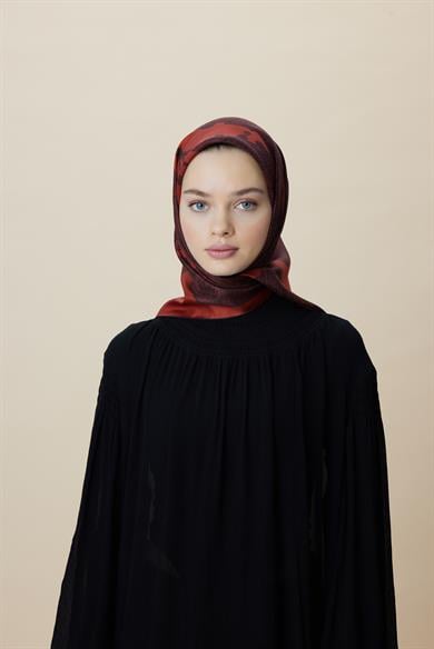 FARAH MULBERRY İPEK EŞARP 90*90 CM - KIRMIZI
