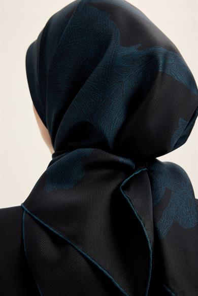 FARAH MULBERRY İPEK EŞARP 90*90 CM - LACİVERT