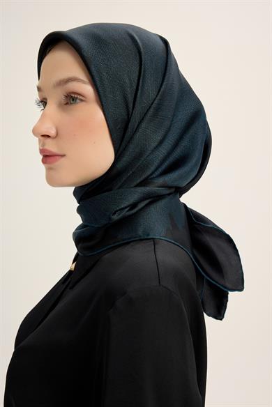 FARAH MULBERRY İPEK EŞARP 90*90 CM - LACİVERT