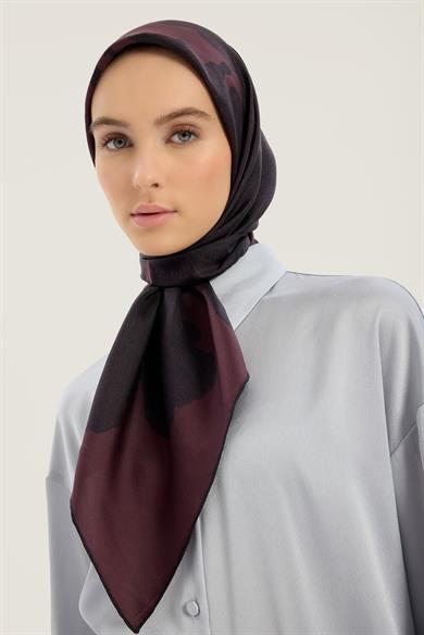 FARAH MULBERRY İPEK EŞARP 90*90 CM - MÜRDÜM